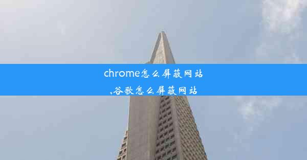 chrome怎么屏蔽网站,谷歌怎么屏蔽网站