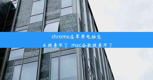 chrome在苹果电脑怎么搜索不了_mac谷歌搜索不了