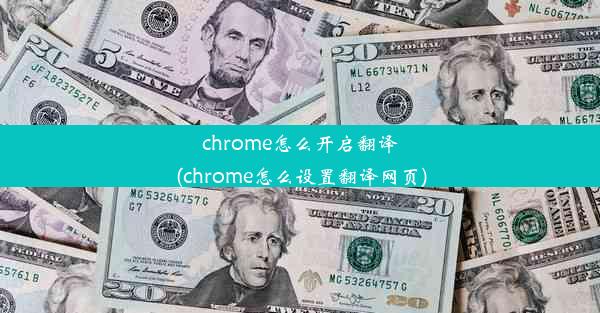 chrome怎么开启翻译(chrome怎么设置翻译网页)