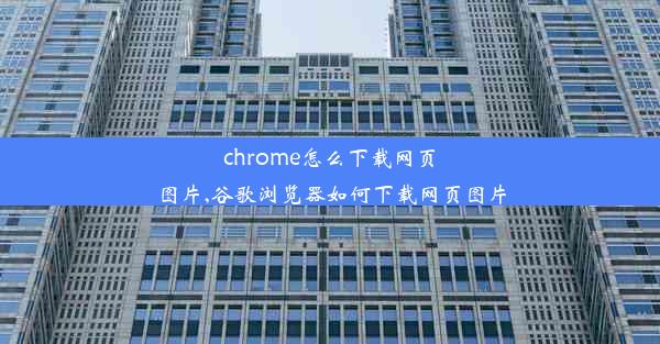 chrome怎么下载网页图片,谷歌浏览器如何下载网页图片