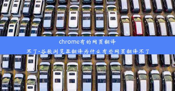 chrome有的网页翻译不了-谷歌浏览器翻译为什么有些网页翻译不了