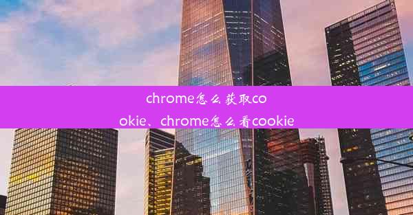 chrome怎么获取cookie、chrome怎么看cookie