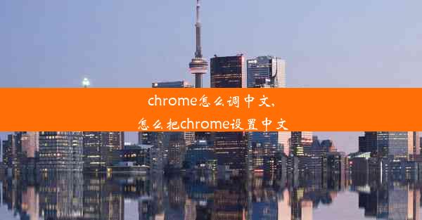 chrome怎么调中文,怎么把chrome设置中文