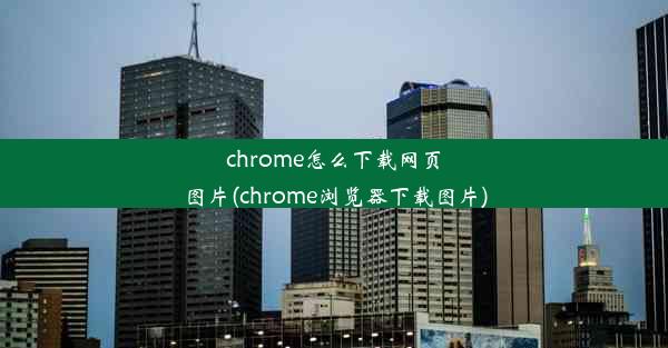 chrome怎么下载网页图片(chrome浏览器下载图片)