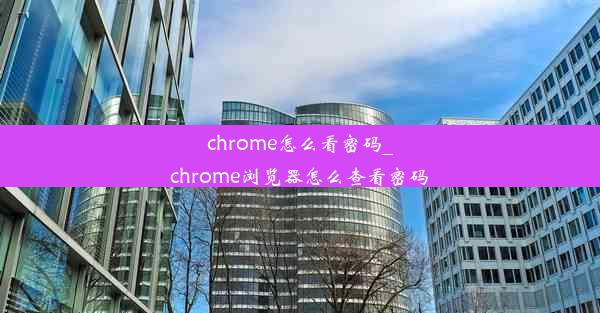 chrome怎么看密码_chrome浏览器怎么查看密码