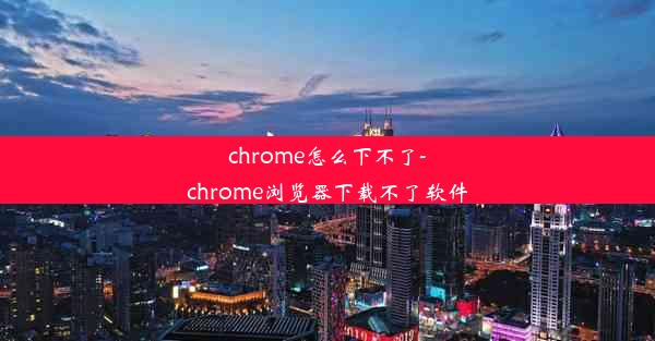 chrome怎么下不了-chrome浏览器下载不了软件