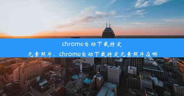 chrome自动下载特定元素照片、chrome自动下载特定元素照片在哪