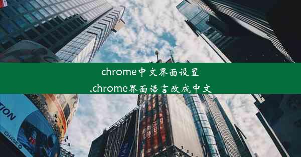 chrome中文界面设置,chrome界面语言改成中文