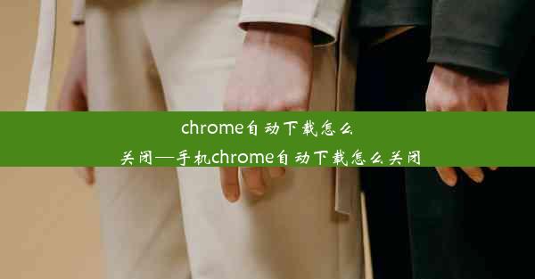 chrome自动下载怎么关闭—手机chrome自动下载怎么关闭