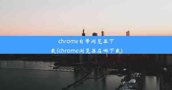 chrome自带浏览器下载(chrome浏览器在哪下载)