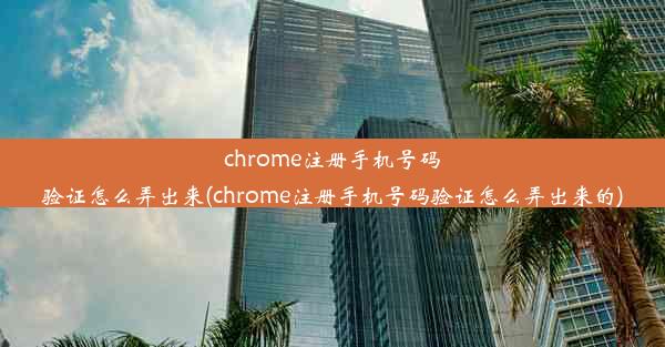 chrome注册手机号码验证怎么弄出来(chrome注册手机号码验证怎么弄出来的)