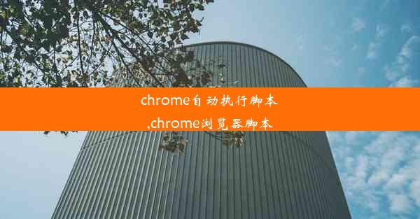 chrome自动执行脚本,chrome浏览器脚本