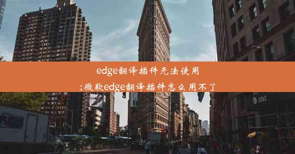 edge翻译插件无法使用;微软edge翻译插件怎么用不了