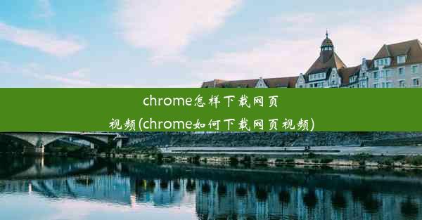 chrome怎样下载网页视频(chrome如何下载网页视频)