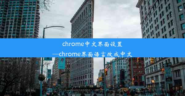 chrome中文界面设置—chrome界面语言改成中文