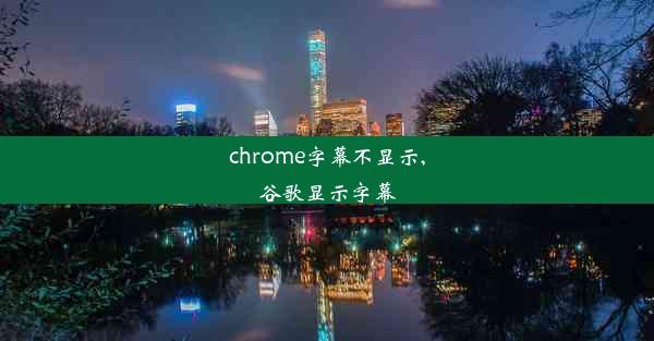 chrome字幕不显示,谷歌显示字幕