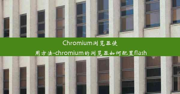 Chromium浏览器使用方法-chromium的浏览器如何配置flash