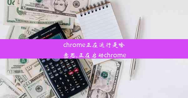 chrome正在运行是啥意思,正在启动chrome