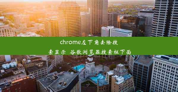 chrome左下角去除搜索显示_谷歌浏览器搜索栏下面