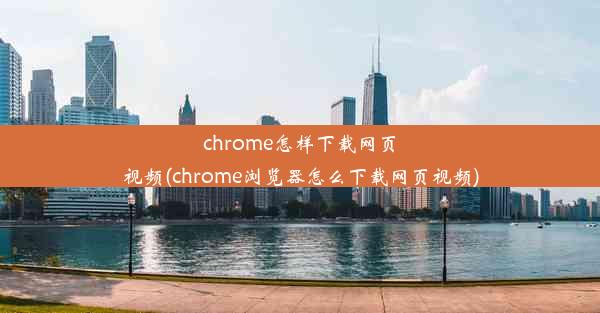 chrome怎样下载网页视频(chrome浏览器怎么下载网页视频)