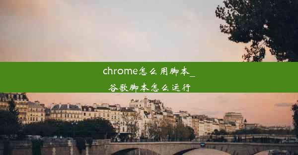 chrome怎么用脚本_谷歌脚本怎么运行