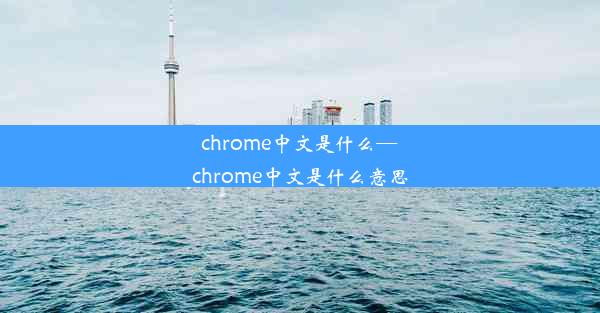 chrome中文是什么—chrome中文是什么意思