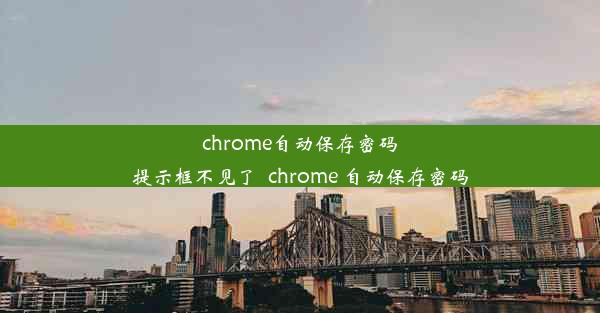 chrome自动保存密码提示框不见了_chrome 自动保存密码