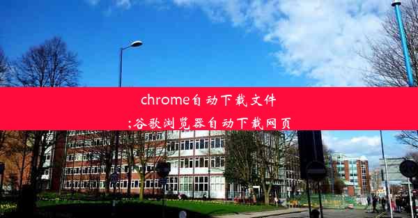 chrome自动下载文件;谷歌浏览器自动下载网页