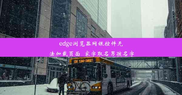 edge浏览器网银控件无法加载页面_家字取名男孩名字