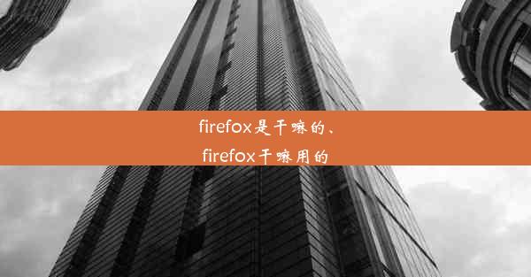 firefox是干嘛的、firefox干嘛用的