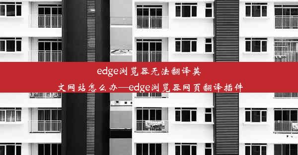 edge浏览器无法翻译英文网站怎么办—edge浏览器网页翻译插件