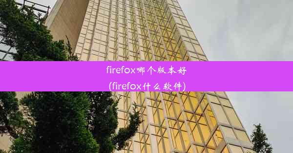 firefox哪个版本好(firefox什么软件)