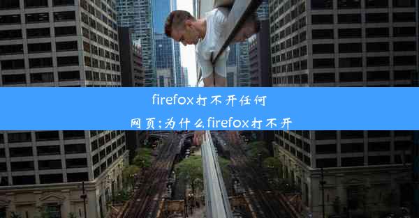 firefox打不开任何网页;为什么firefox打不开