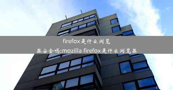 firefox是什么浏览器安全吗;mozilla firefox是什么浏览器