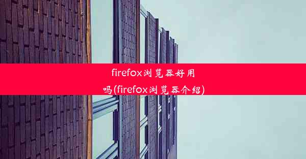 firefox浏览器好用吗(firefox浏览器介绍)