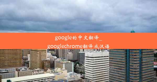 google的中文翻译_googlechrome翻译成汉语