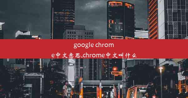 google chrome中文意思,chrome中文叫什么