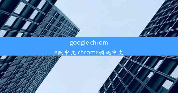 google chrome改中文,chrome调成中文