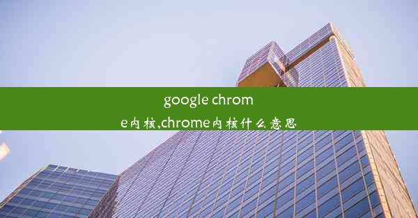 google chrome内核,chrome内核什么意思