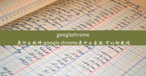 googlechrome是什么软件;google chrome是什么东西,可以卸载吗