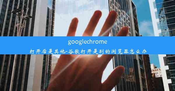 googlechrome打开后是其他-谷歌打开是别的浏览器怎么办