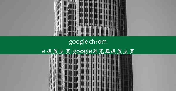 google chrome 设置主页;google浏览器设置主页