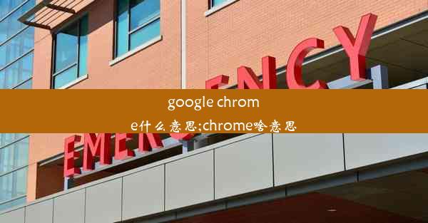 google chrome什么意思;chrome啥意思