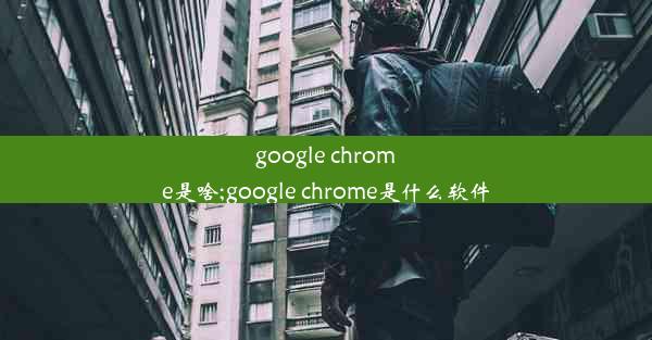 google chrome是啥;google chrome是什么软件