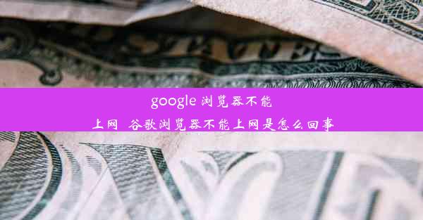 google 浏览器不能上网_谷歌浏览器不能上网是怎么回事