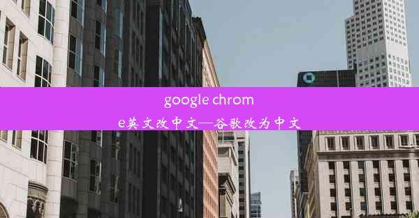 google chrome英文改中文—谷歌改为中文