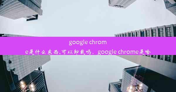 google chrome是什么东西,可以卸载吗、google chrome是啥