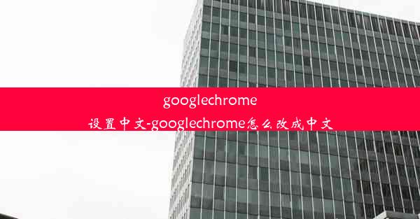 googlechrome设置中文-googlechrome怎么改成中文