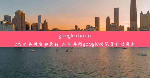 google chrome怎么关闭自动更新_如何关闭google浏览器自动更新