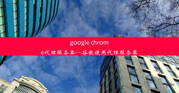 google chrome代理服务器—谷歌使用代理服务器